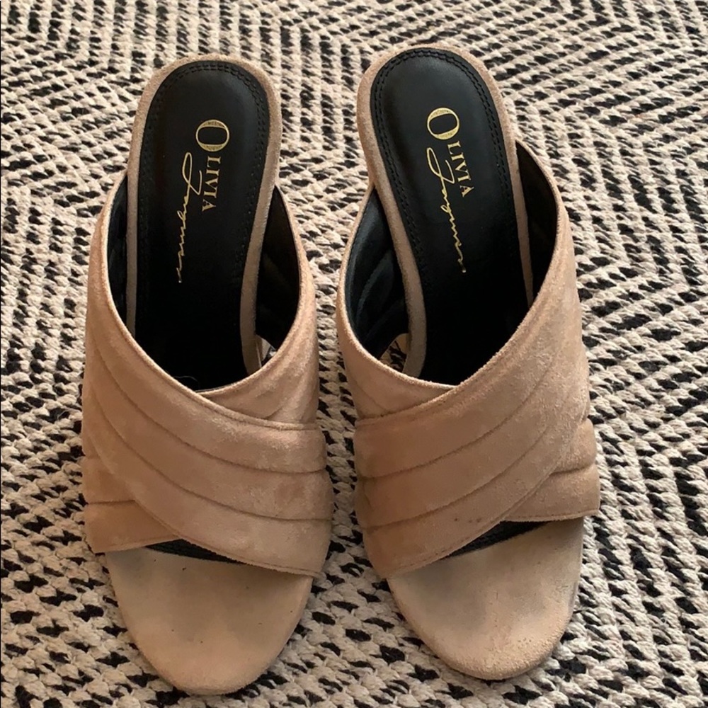 Blush Open Toe Mule Heel